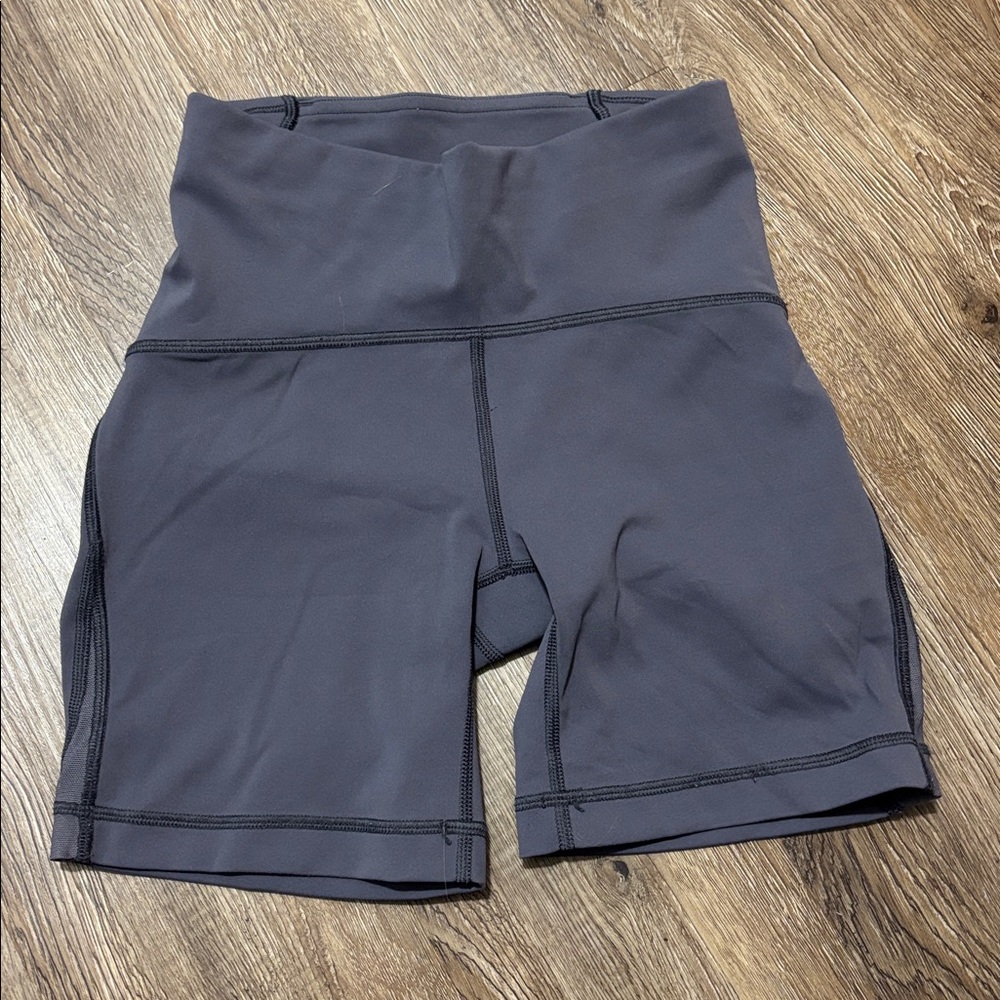 Lululemon Athletica Train Time Dark Gray Biker Shorts - Picture 4 of 7
